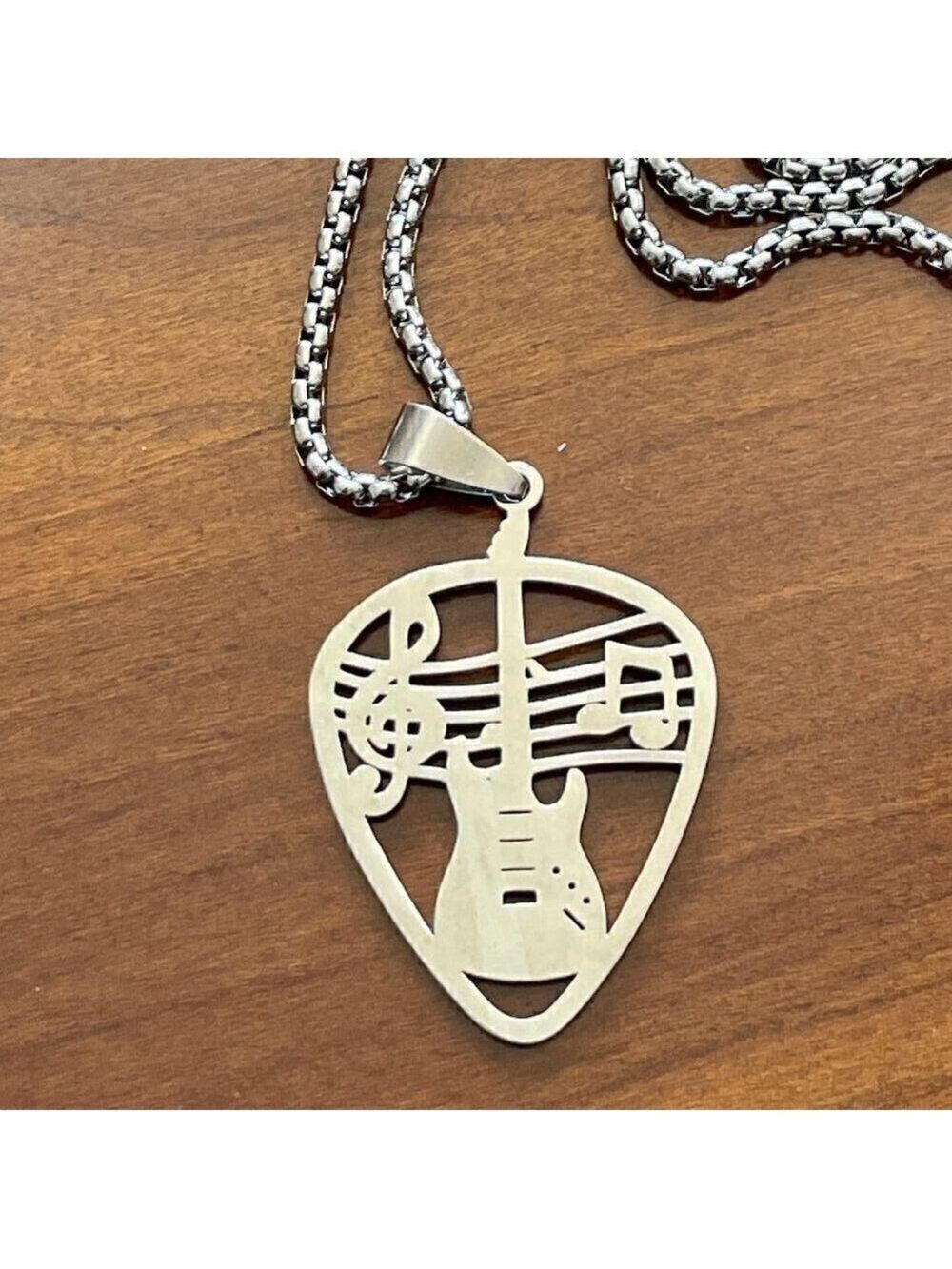 Guitar Pick Rocker Necklace and Pendant #847 - Picture 8 of 9